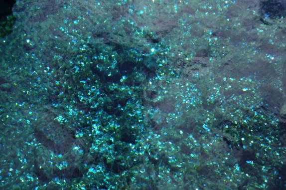 Moedas da sorte deixadas no lago que divide a Europa da América, no Parque Nacional Thingvellir, na Islândia